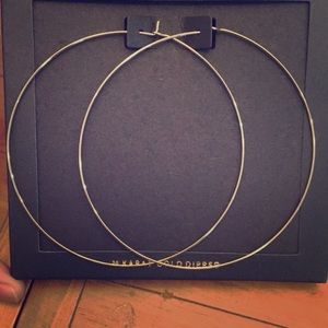 14 k gold dipped hoops 9cm